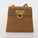 Salvatore Ferragamo Gancini Hand Bag Leather 2 Set Black Brown Auth 188787-11