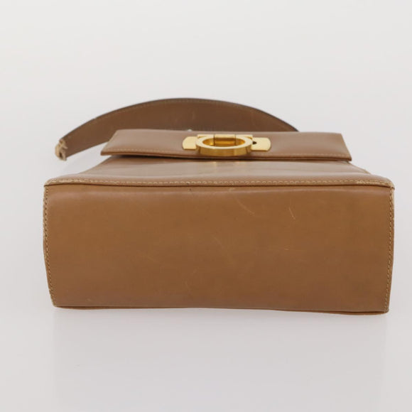 Salvatore Ferragamo Gancini Hand Bag Leather 2 Set Black Brown Auth 188787