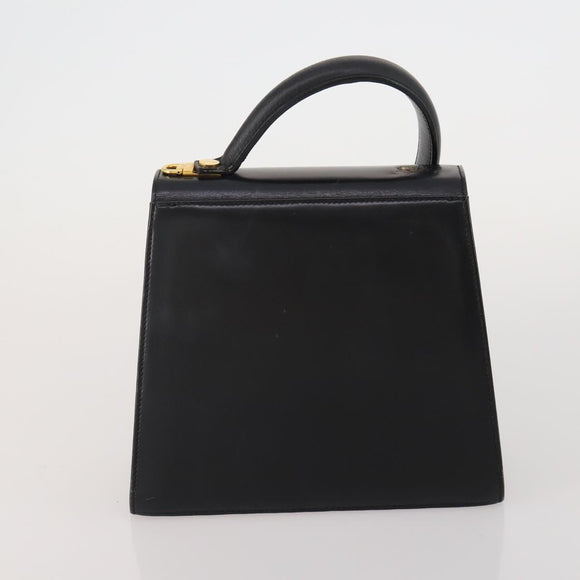 Salvatore Ferragamo Gancini Hand Bag Leather 2 Set Black Brown Auth 188787