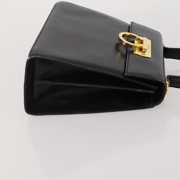 Salvatore Ferragamo Gancini Hand Bag Leather 2 Set Black Brown Auth 188787