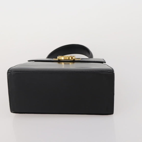 Salvatore Ferragamo Gancini Hand Bag Leather 2 Set Black Brown Auth 188787