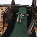 LOUIS VUITTON Monogram Leopard City Steamer MM Bag M52126 LV Auth 188793SM-18