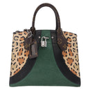 LOUIS VUITTON Monogram Leopard City Steamer MM Bag M52126 LV Auth 188793SM-2
