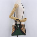 LOUIS VUITTON Monogram Leopard City Steamer MM Bag M52126 LV Auth 188793SM-25