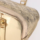 LOUIS VUITTON Monogram Miroir Alma MM Hand Bag Gold Dore M93624 LV Auth 188794A-16