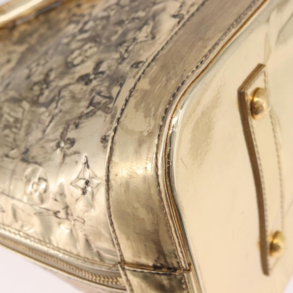 LOUIS VUITTON Monogram Miroir Alma MM Hand Bag Gold Dore M93624 LV Auth 188794A