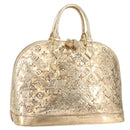 LOUIS VUITTON Monogram Miroir Alma MM Hand Bag Gold Dore M93624 LV Auth 188794A-1