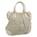 LOUIS VUITTON Mini Lin Croisette Marina PM Bag Blue Beige M95494 Auth 188795V-1