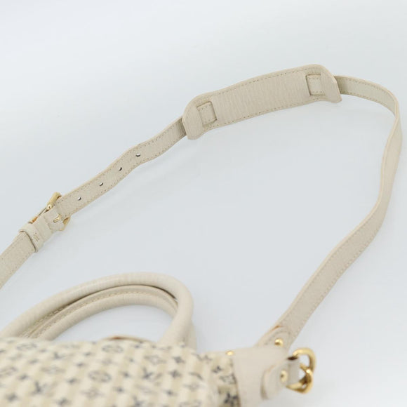 LOUIS VUITTON Mini Lin Croisette Marina PM Bag Blue Beige M95494 Auth 188795V