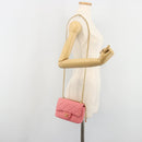 CHANEL Matelasse Chain Shoulder Bag Lamb Skin Pink Gold CC Auth 188796SM-25