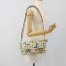 FENDI Zucca Canvas Mamma Baguette Bag 2way Multicolor Gold Auth 188798SM-24