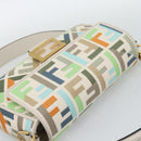 FENDI Zucca Canvas Mamma Baguette Bag 2way Multicolor Gold Auth 188798SM-6