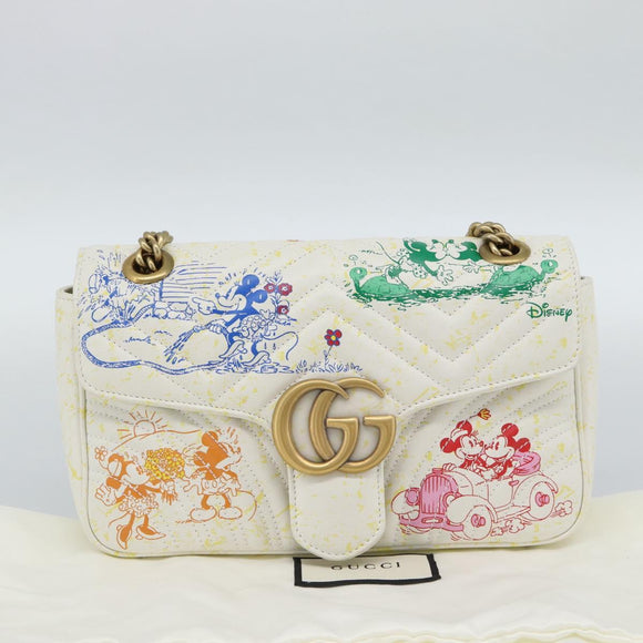 GUCCI GG Marmont Chain Disney Collaboration Bag Leather 443497 Auth 188800SM