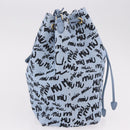 Miu Miu Purse Hand Bag Canvas Blue Gold Auth 188801SAM-4