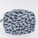 Miu Miu Purse Hand Bag Canvas Blue Gold Auth 188801SAM-6