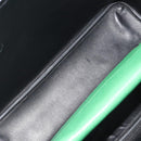 PRADA Hand Bag Safiano leather Green Gold Auth 188804SAM-17