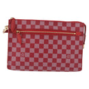 LOUIS VUITTON Damier Color Module Clutch Bag Carmine N41306 LV Auth 188805-13