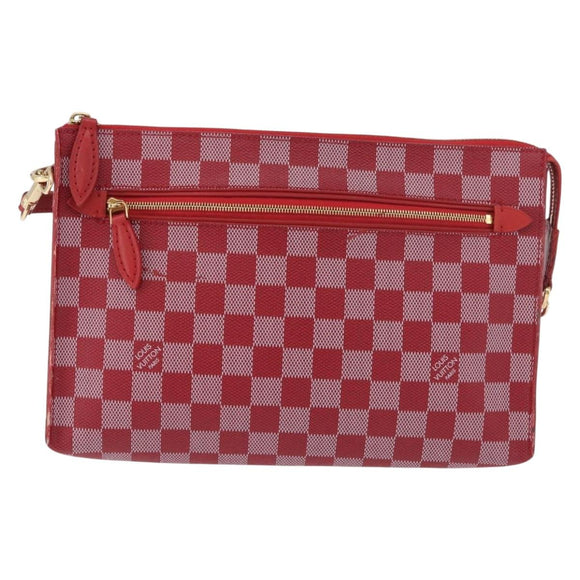 LOUIS VUITTON Damier Color Module Clutch Bag Carmine N41306 LV Auth 188805