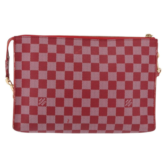 LOUIS VUITTON Damier Color Module Clutch Bag Carmine N41306 LV Auth 188805