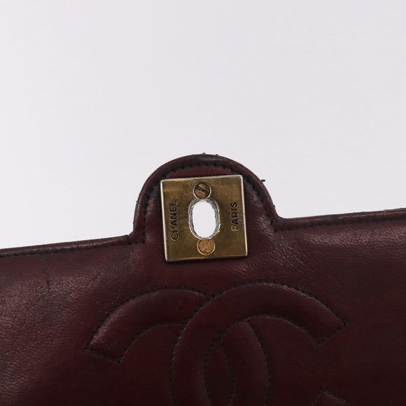 CHANEL Matelasse Chain Shoulder Bag Leather Black Gold CC Auth 188806
