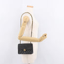 CHANEL Matelasse Chain Shoulder Bag Leather Black Gold CC Auth 188806-28