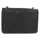 CHANEL Matelasse Chain Shoulder Bag Leather Black Gold CC Auth 188806-2