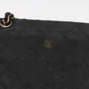CHANEL Matelasse Chain Shoulder Bag Leather Black Gold CC Auth 188806-3