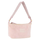 Miu Miu Hand Pouch Pile Pink Gold Auth 188807A-1