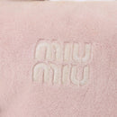 Miu Miu Hand Pouch Pile Pink Gold Auth 188807A-14