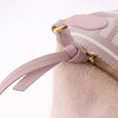 Miu Miu Hand Pouch Pile Pink Gold Auth 188807A-15