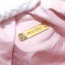 Miu Miu Hand Pouch Pile Pink Gold Auth 188807A-16