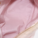 Miu Miu Hand Pouch Pile Pink Gold Auth 188807A-17