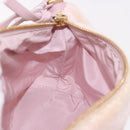 Miu Miu Hand Pouch Pile Pink Gold Auth 188807A-18