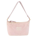 Miu Miu Hand Pouch Pile Pink Gold Auth 188807A-2