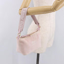 Miu Miu Hand Pouch Pile Pink Gold Auth 188807A-20