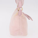 Miu Miu Hand Pouch Pile Pink Gold Auth 188807A-5