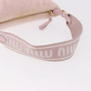Miu Miu Hand Pouch Pile Pink Gold Auth 188807A-7