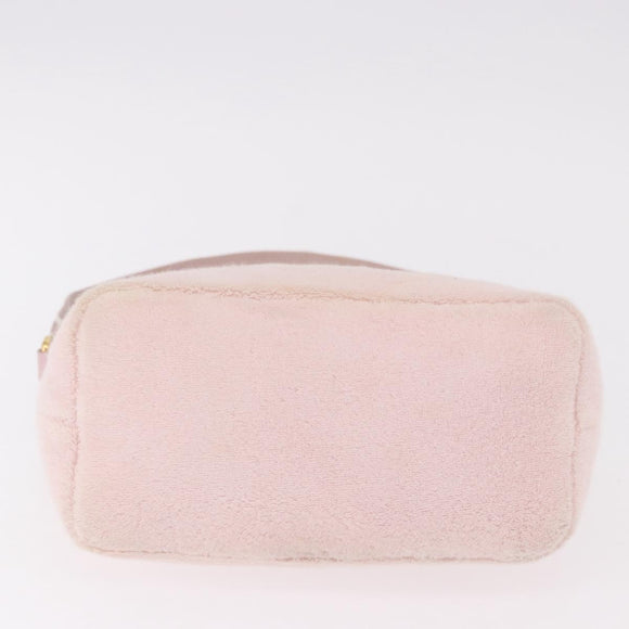 Miu Miu Hand Pouch Pile Pink Gold Auth 188807A