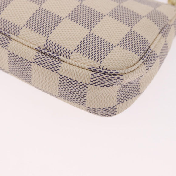 LOUIS VUITTON Damier Azur Vivienne Mini Pochette Accessoires N60487 Auth 188812SAM