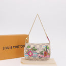 LOUIS VUITTON Damier Azur Vivienne Mini Pochette Accessoires N60487 Auth 188812SAM-12