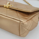 CHANEL Matelasse Chain Shoulder Bag Leather 2way Gold CC Auth 188813SM-16