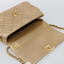 CHANEL Matelasse Chain Shoulder Bag Leather 2way Gold CC Auth 188813SM-9
