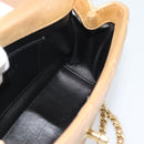 CHANEL Matelasse Chain Shoulder Bag Leather 2way Gold CC Auth 188813SM-21