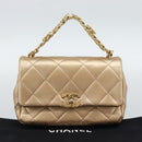CHANEL Matelasse Chain Shoulder Bag Leather 2way Gold CC Auth 188813SM-12