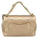 CHANEL Matelasse Chain Shoulder Bag Leather 2way Gold CC Auth 188813SM-2