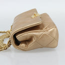 CHANEL Matelasse Chain Shoulder Bag Leather 2way Gold CC Auth 188813SM-3