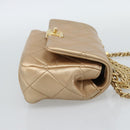 CHANEL Matelasse Chain Shoulder Bag Leather 2way Gold CC Auth 188813SM-4