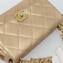 CHANEL Matelasse Chain Shoulder Bag Leather 2way Gold CC Auth 188813SM-6