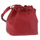 LOUIS VUITTON Epi Petit Noe Shoulder Bag Red M44107 LV Auth 188820-1