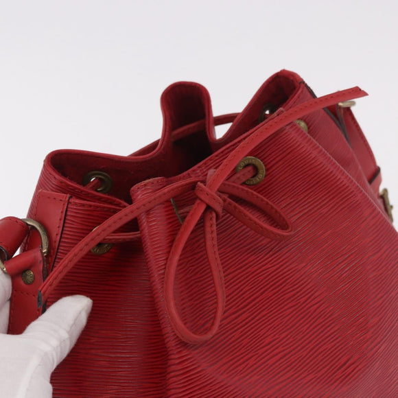 LOUIS VUITTON Epi Petit Noe Shoulder Bag Red M44107 LV Auth 188820
